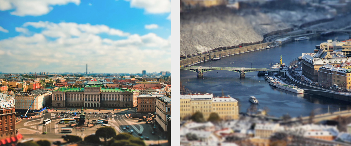 Вид на Петербург с высоты птичьего полета